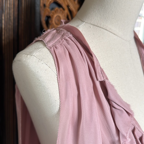 SOLDDDD!! L’AGENCE silk Pink Ruffled Women's Top - Picture 3 of 8